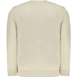 Beige Cotton Men Sweater