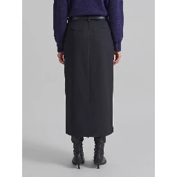 Maybelle black pencil skirt with front slit