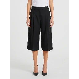 Black Gio pleated bermuda shorts