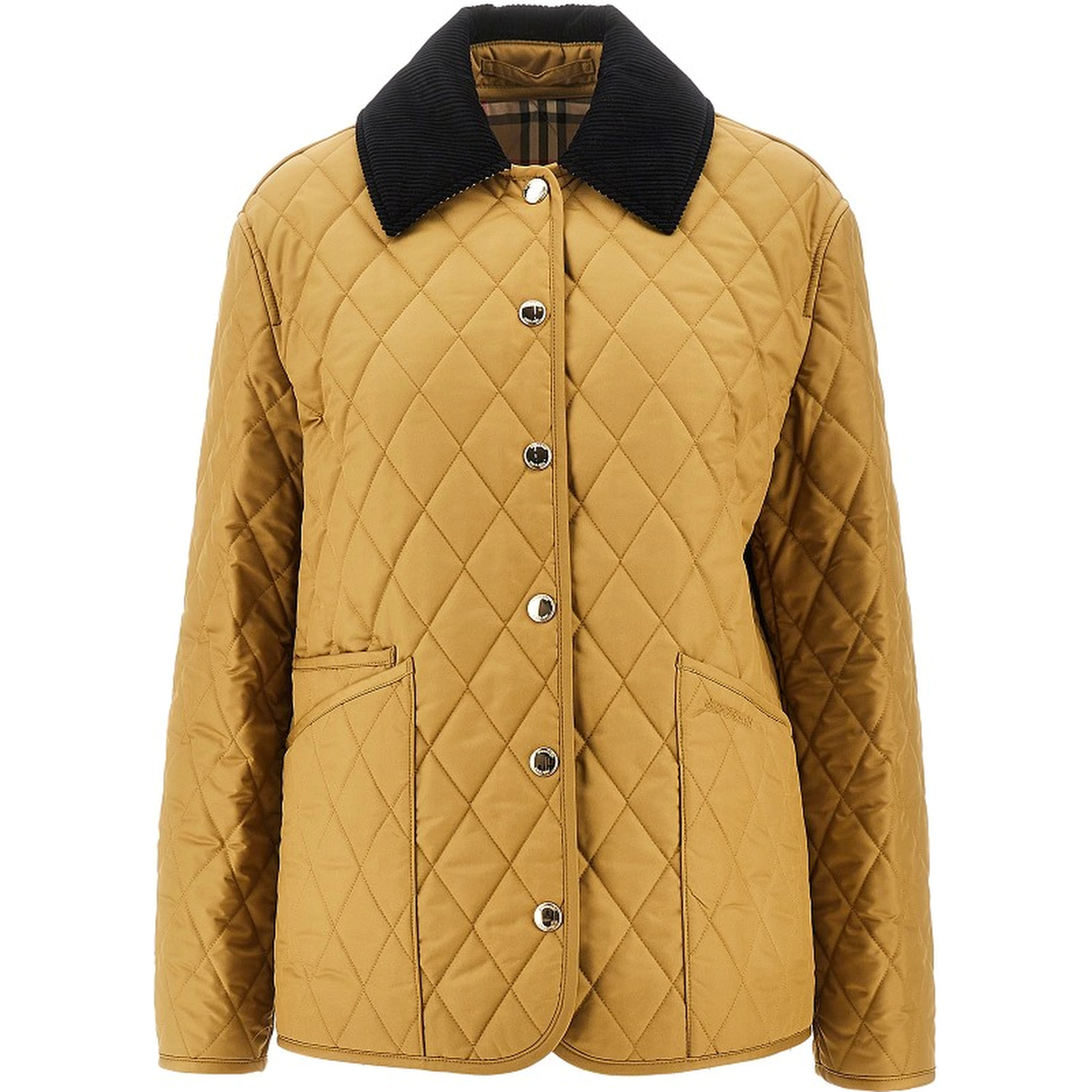 Quilted jacket with logo embroidery