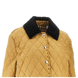 Quilted jacket with logo embroidery