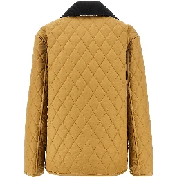 Quilted jacket with logo embroidery