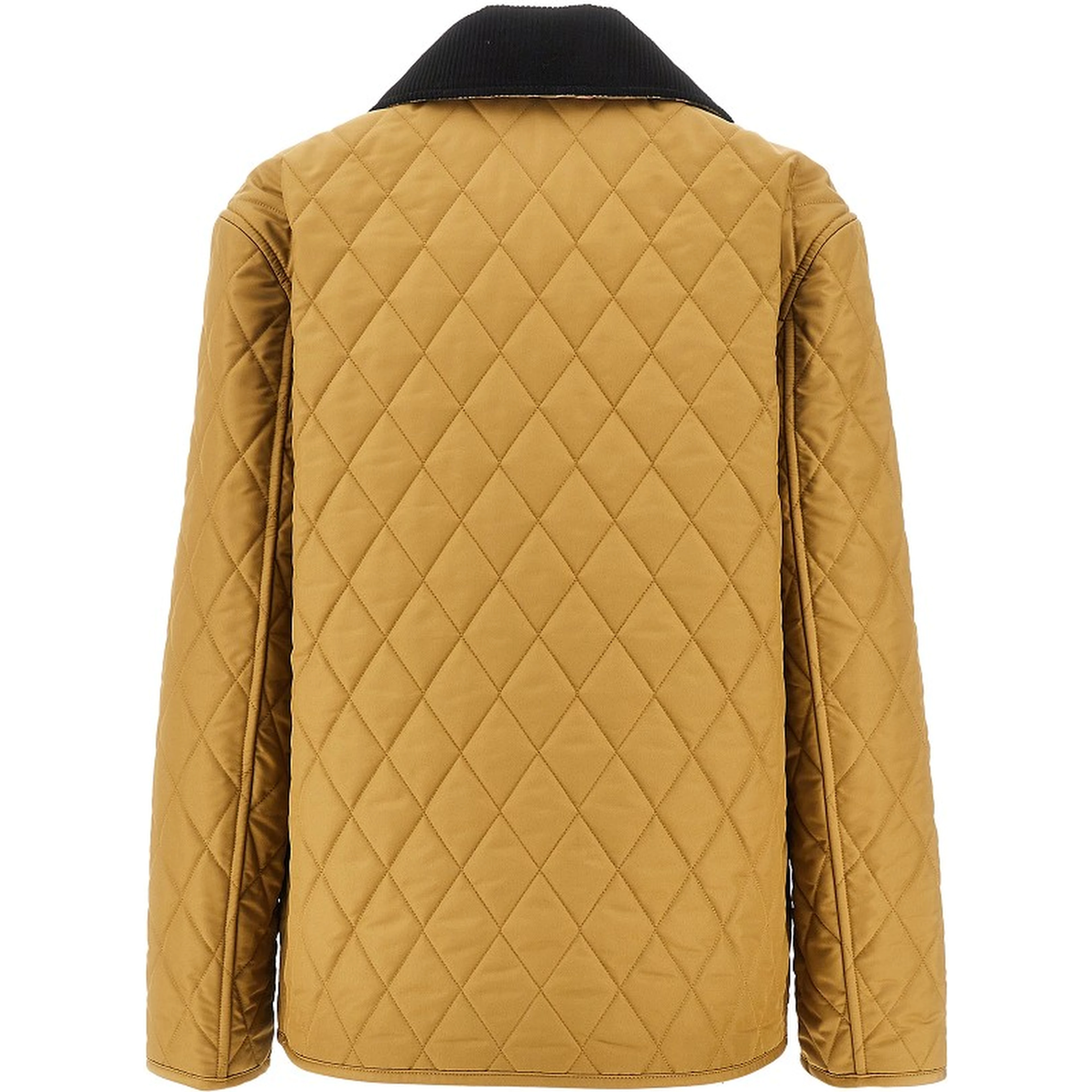 Quilted jacket with logo embroidery
