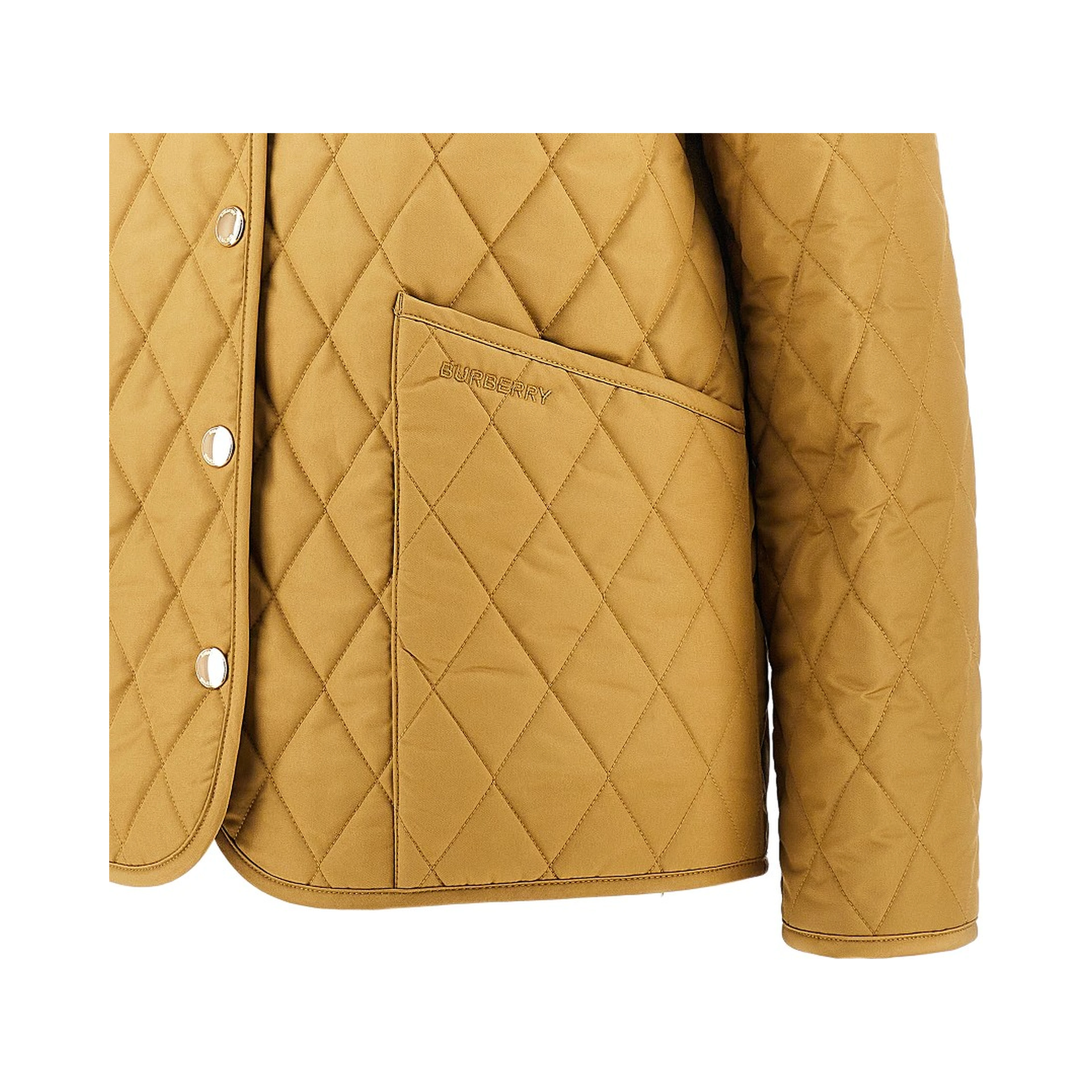 Quilted jacket with logo embroidery
