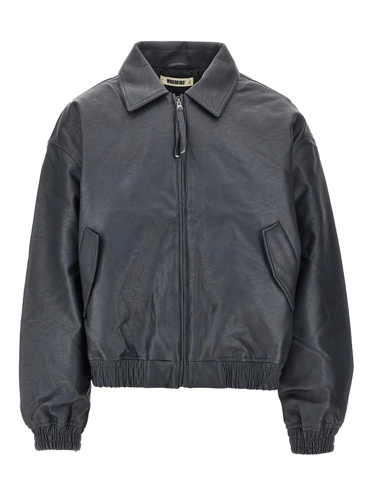 'WBBao' faux leather biker jacket