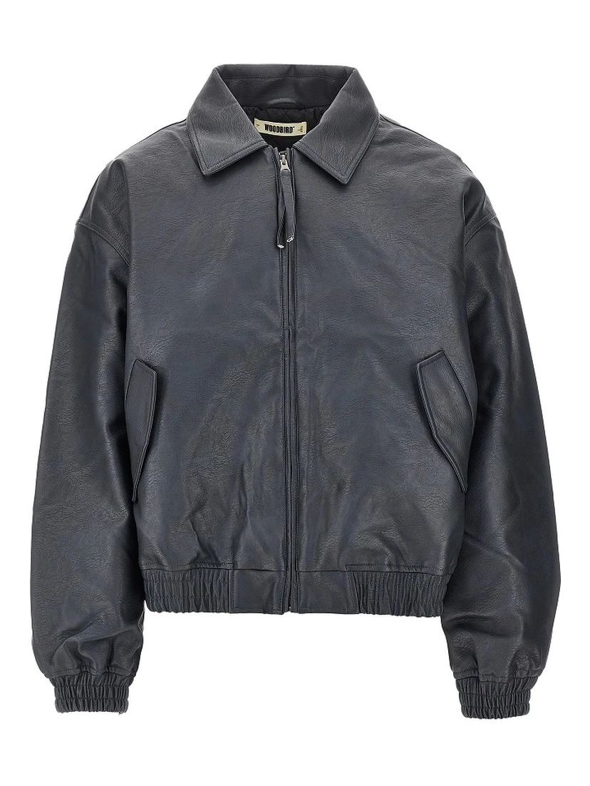 'WBBao' faux leather biker jacket
