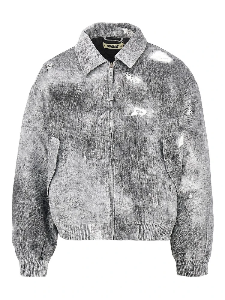 'WBBao' printed cotton bomber jacket