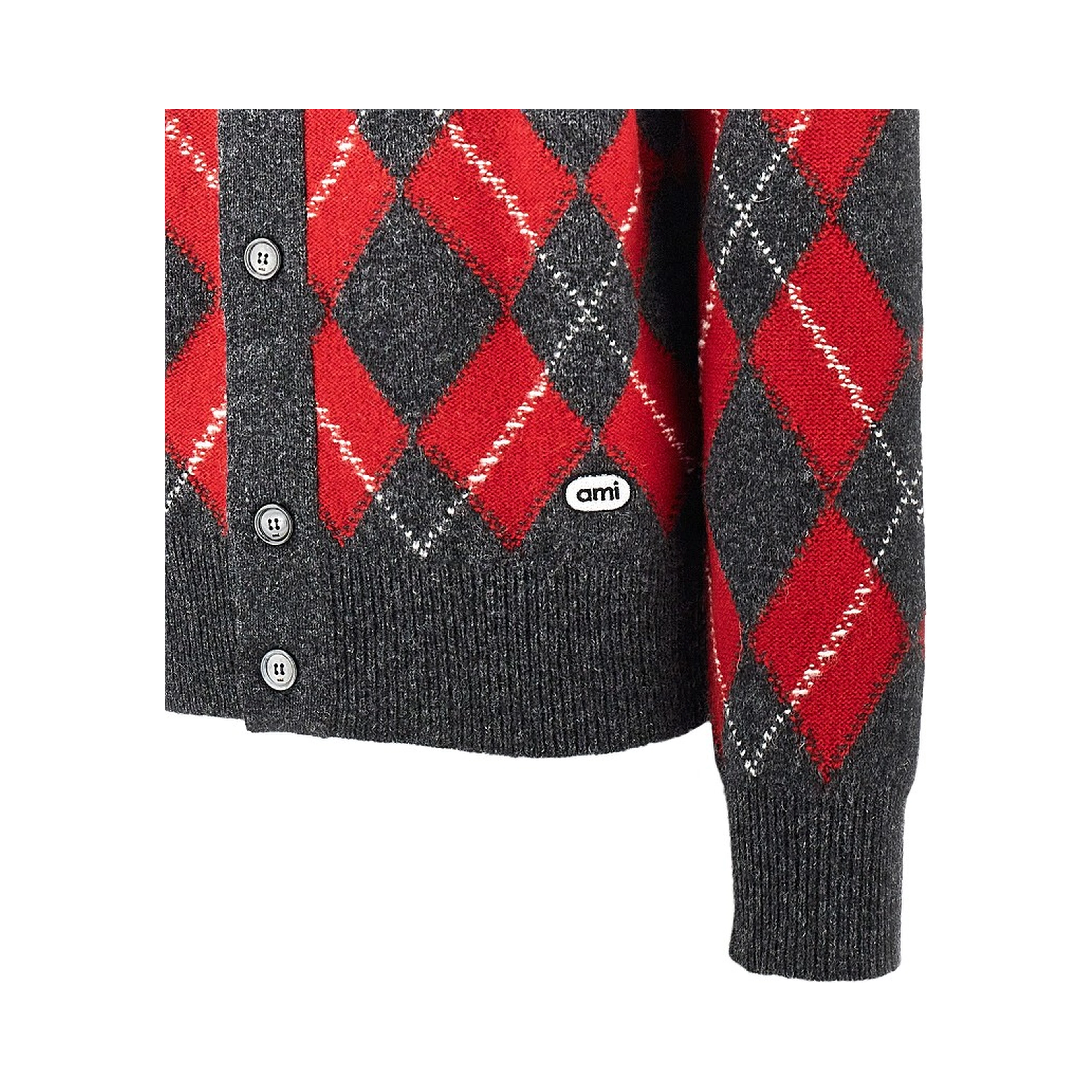 Argyle wool cardigan