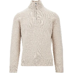 Wool quarter-zip sweater
