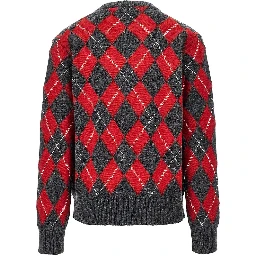 Argyle wool cardigan