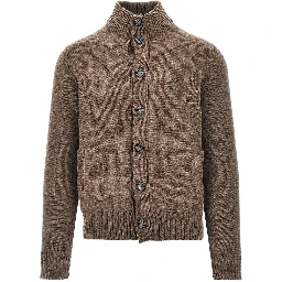 Wool cardigan with buttons closure
