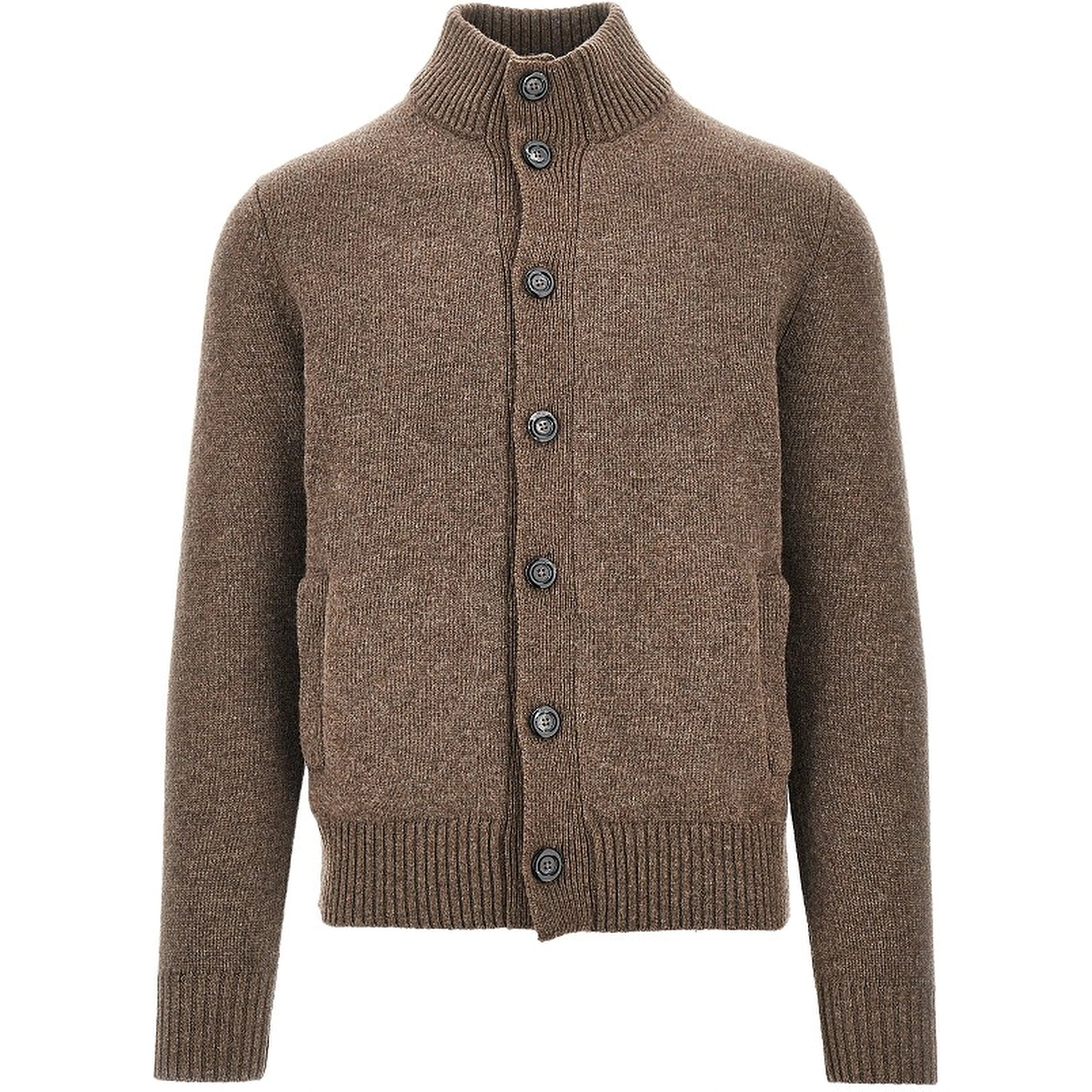 Wool cardigan with buttons closure