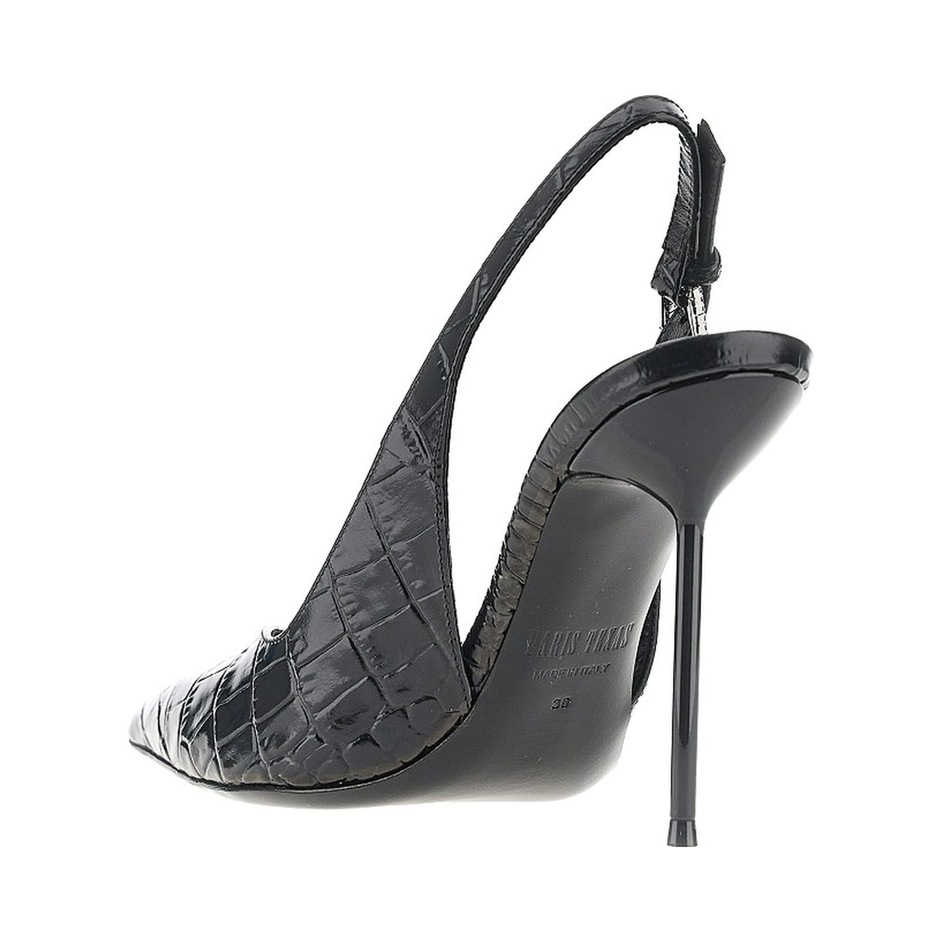 Croco-embossed leather 'Lidia' slingback pump