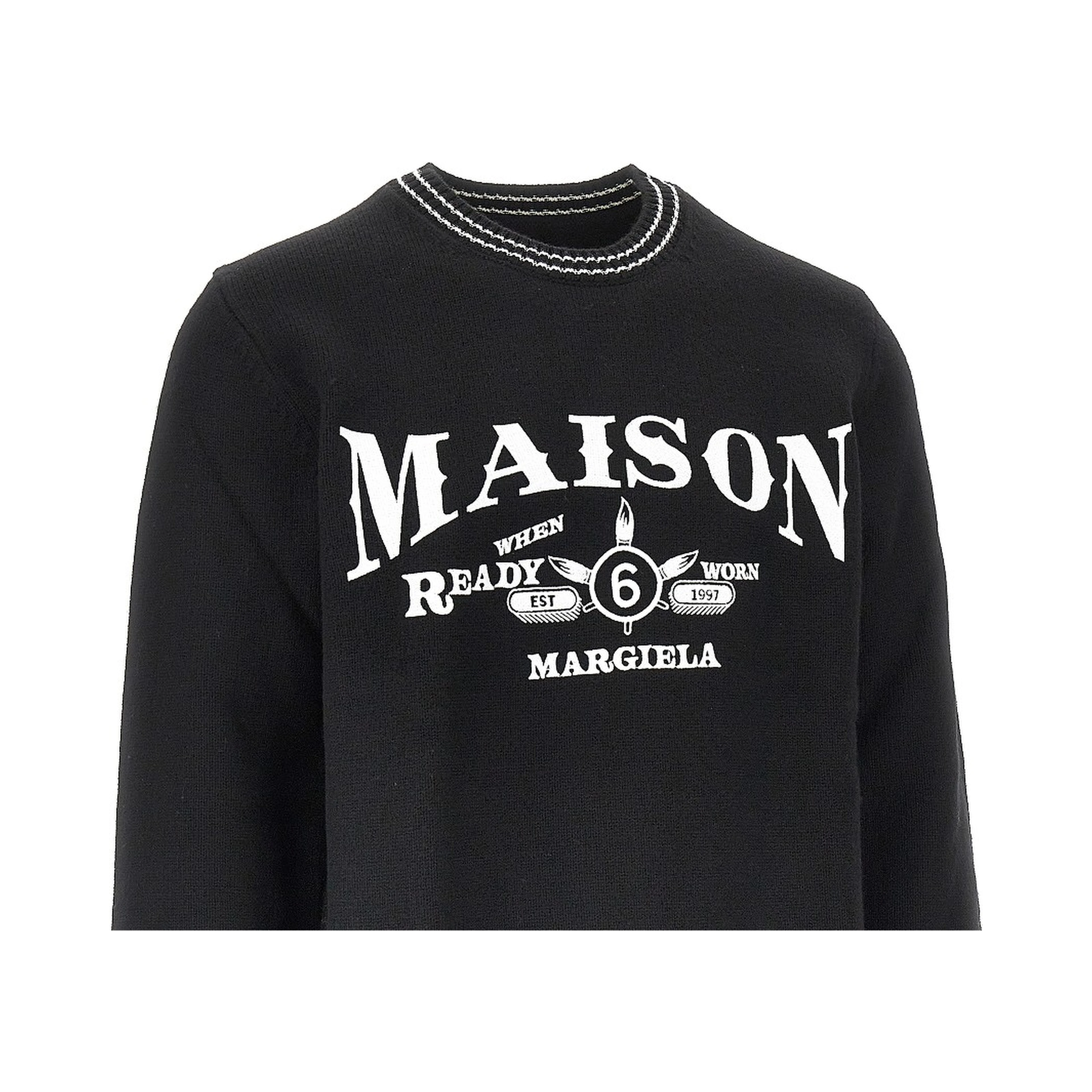 'Ready When Worn' embroidery sweater