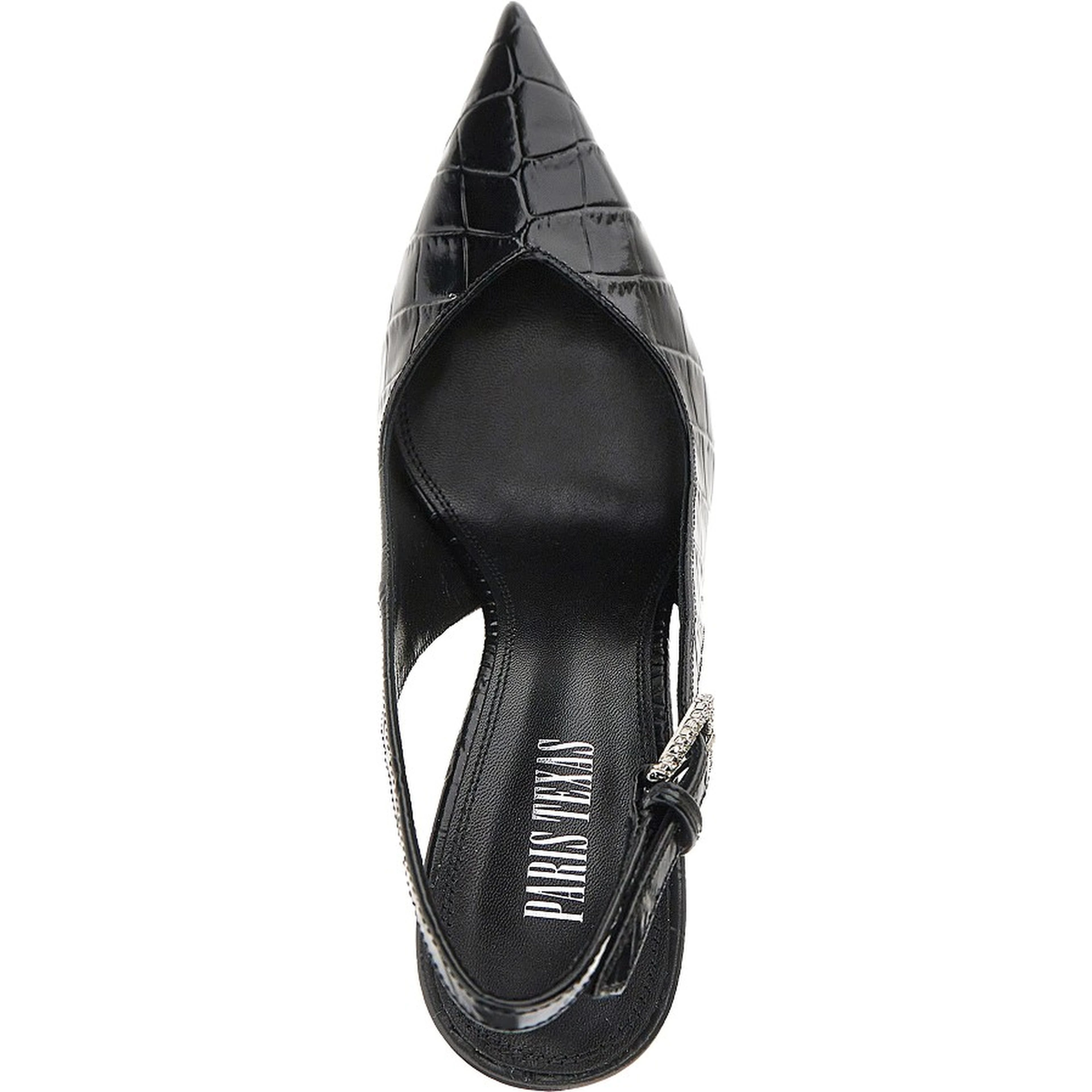 Croco-embossed leather 'Lidia' slingback pump