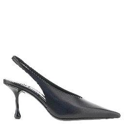 'Isa' leather slingback pumps