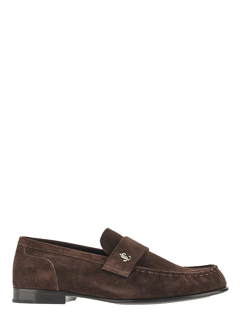 'Ellis' suede leather loafers