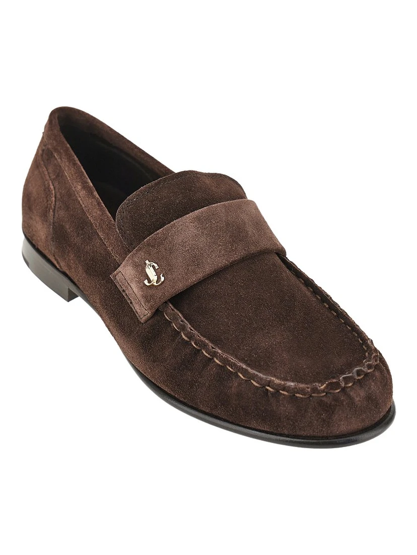 'Ellis' suede leather loafers