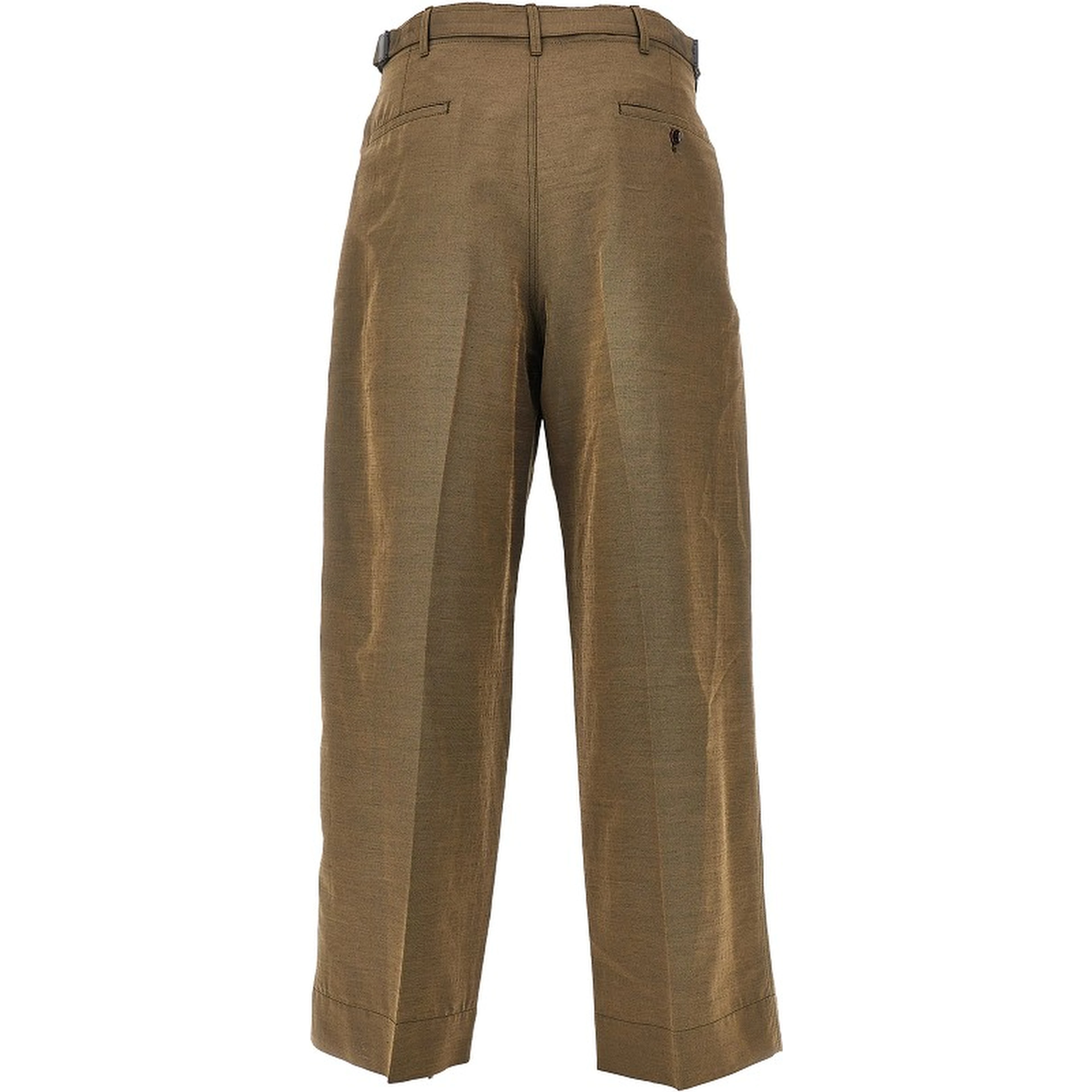 Wool and mohair tailored pants with pleat