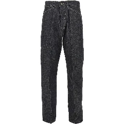 Straight leg denim pants