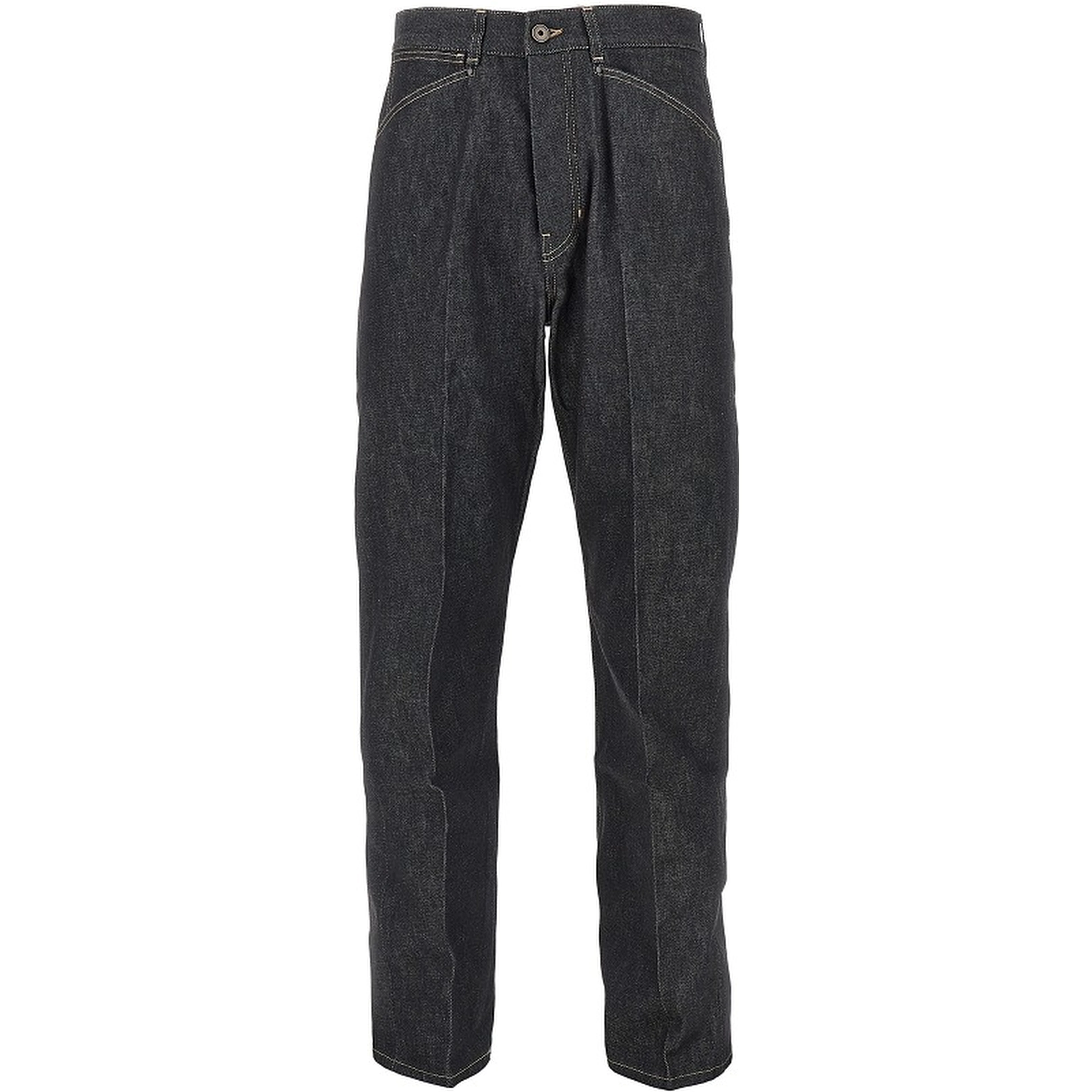 Straight leg denim pants