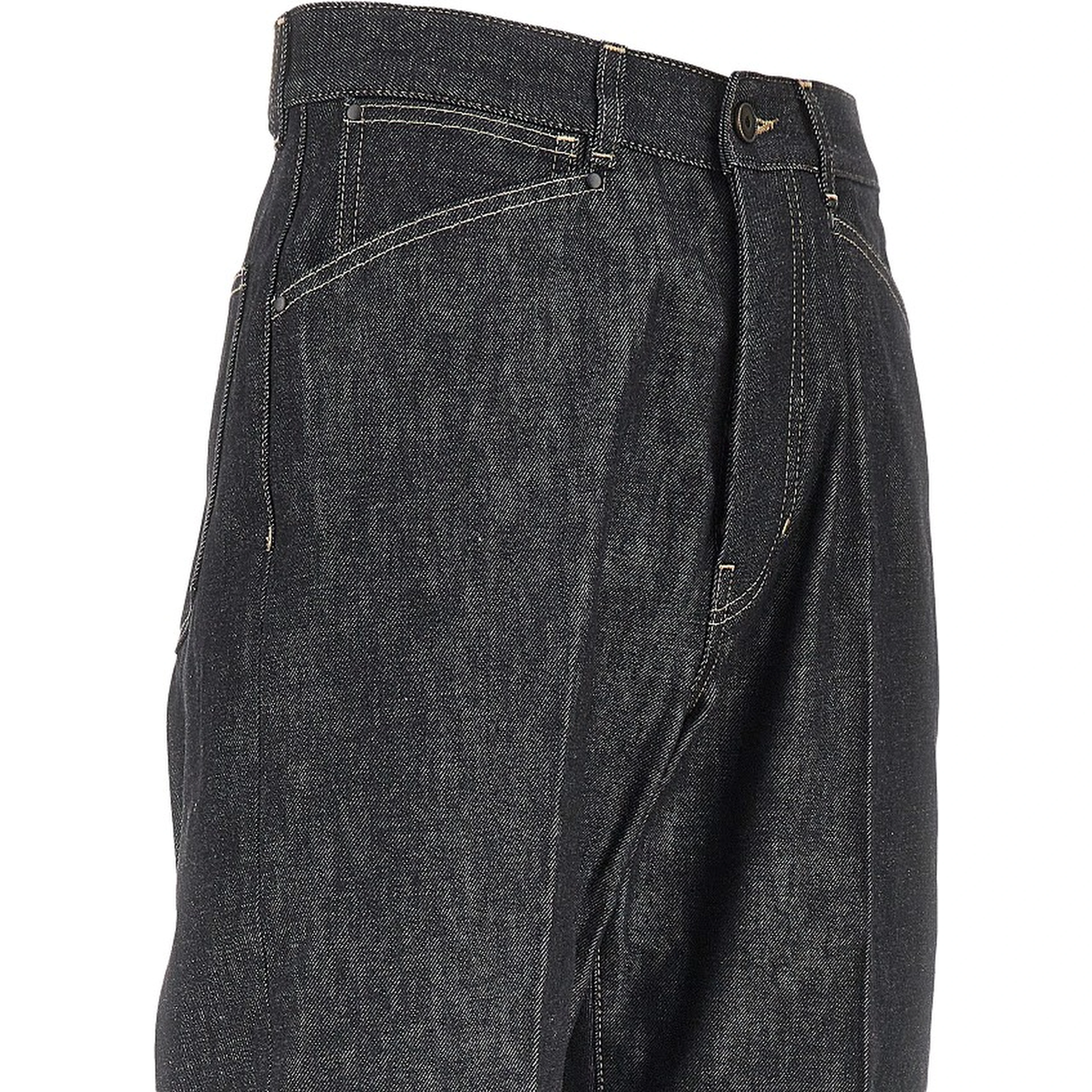 Straight leg denim pants