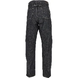 Straight leg denim pants