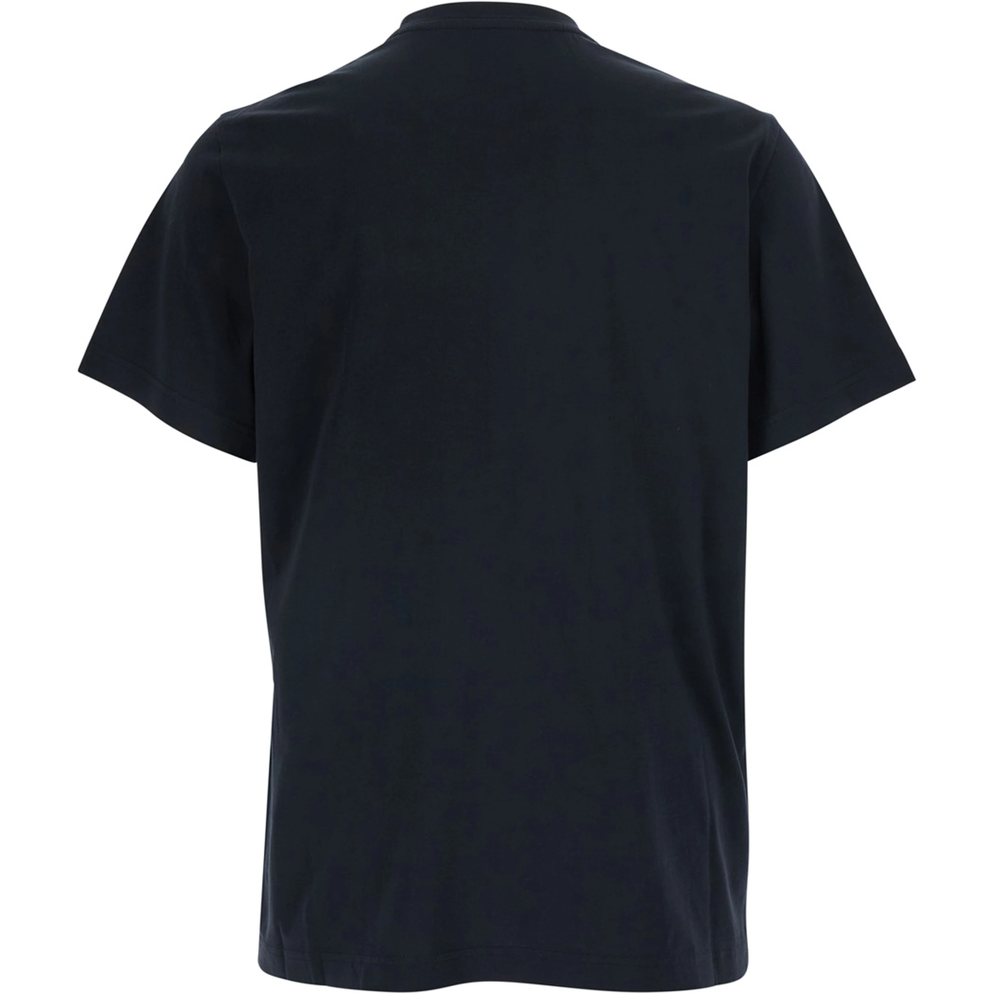 Blue T-Shirt with Logo Print on the Front in Cotton for Men