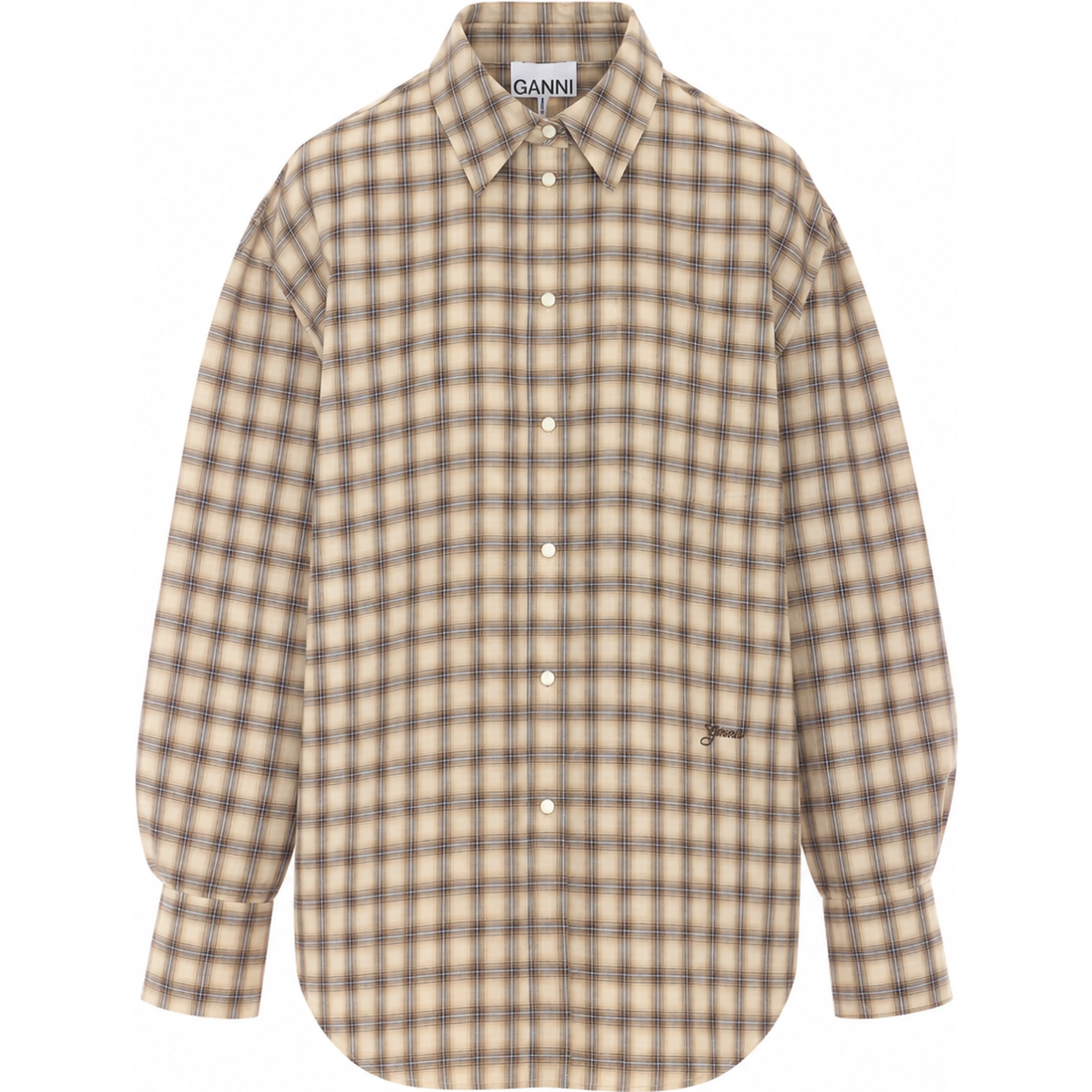 GANNI Shirts Beige