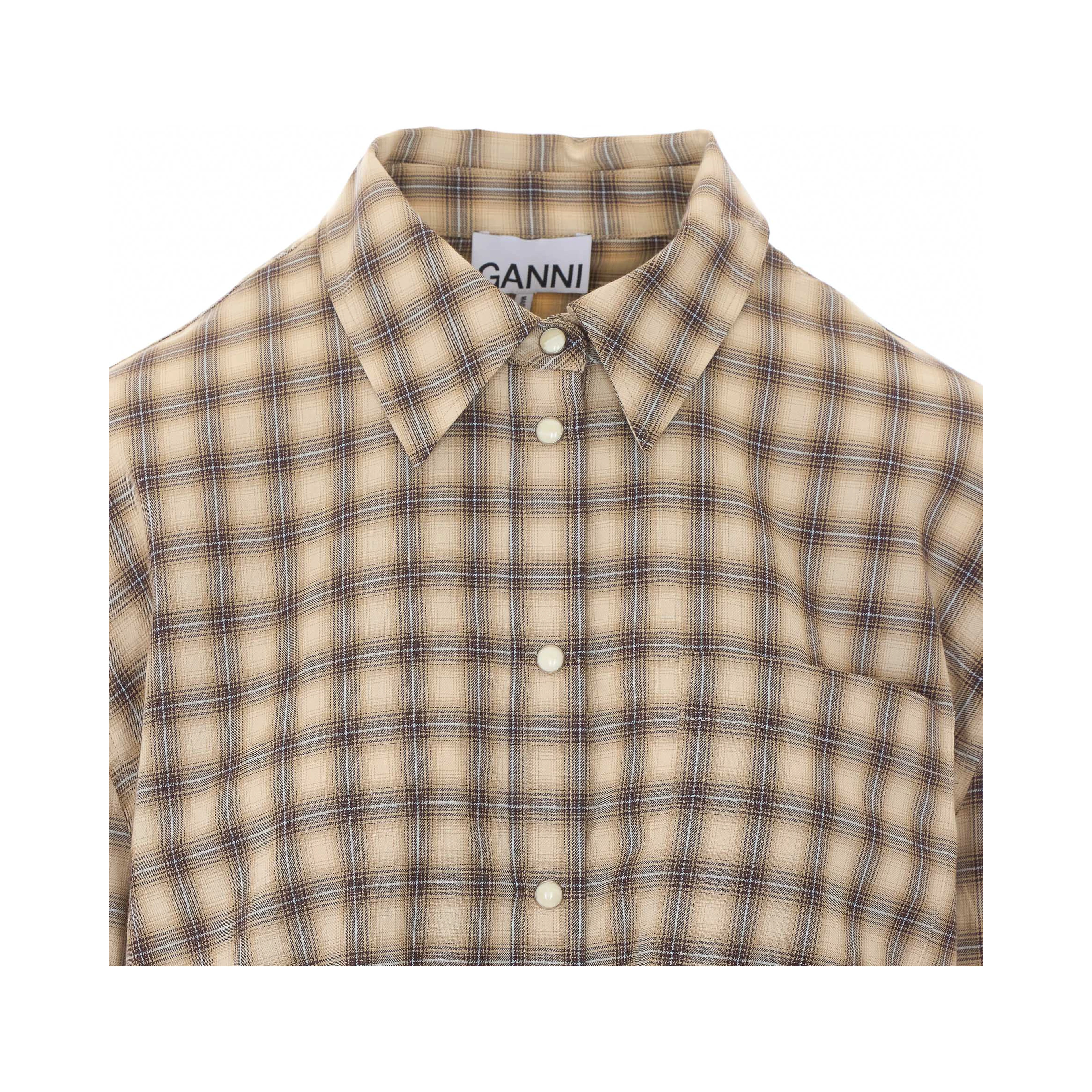 GANNI Shirts Beige