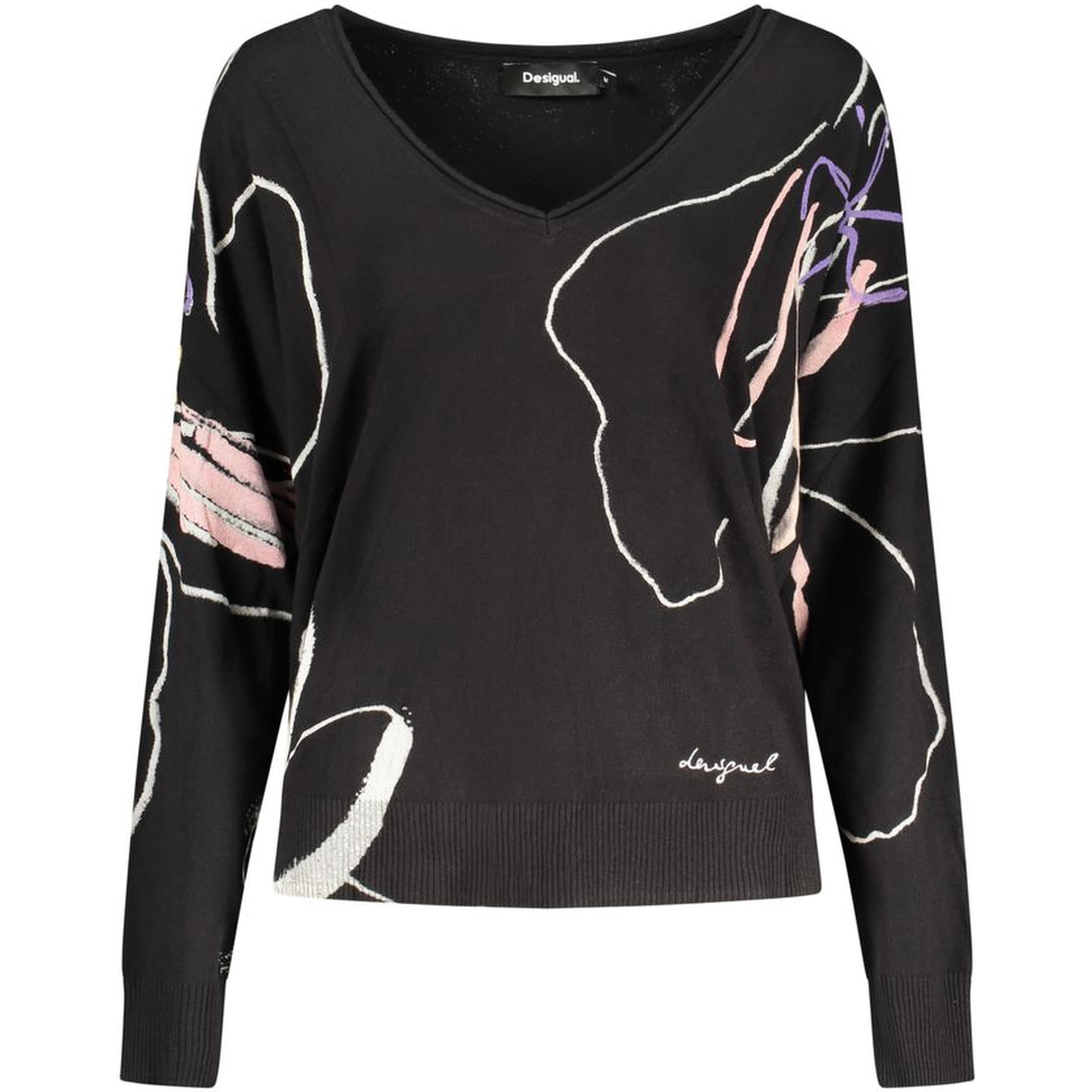 Black Viscose Women's Sweater