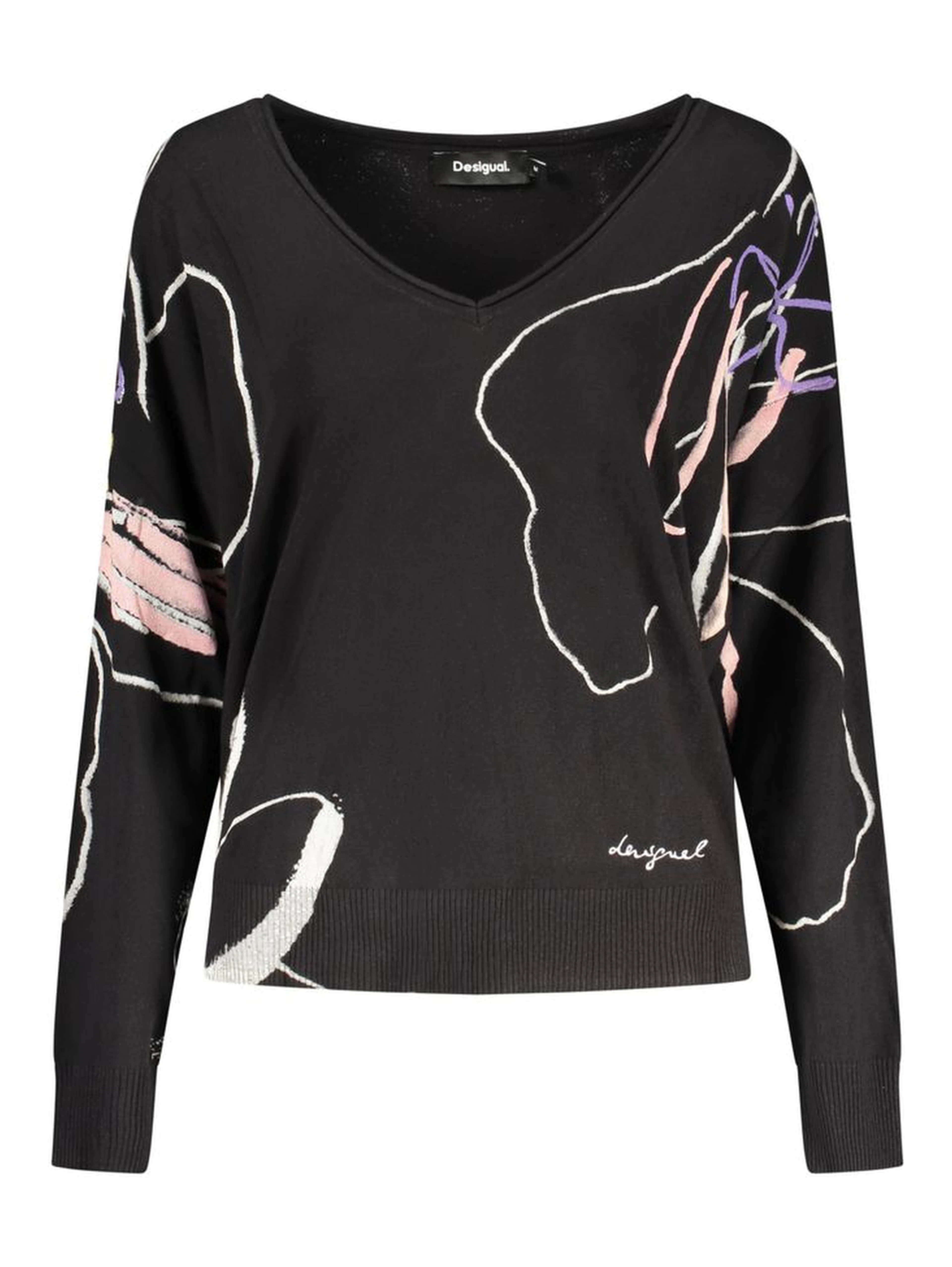 Black Viscose Women's Sweater