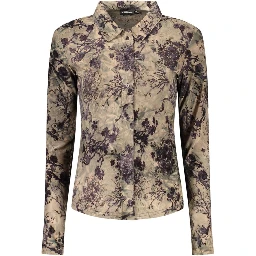 Brown Polyester Women's Shirt