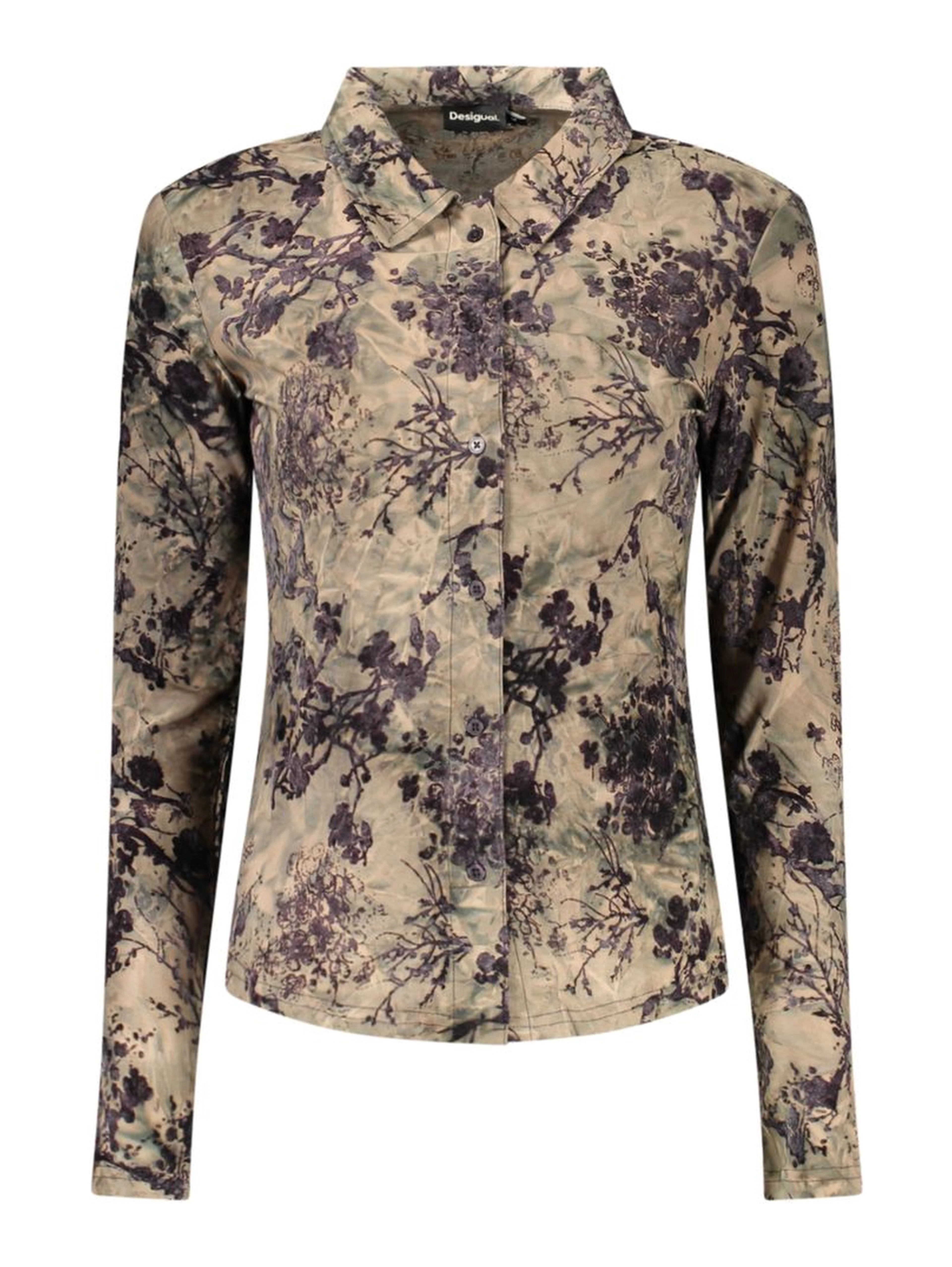 Brown Polyester Women's Shirt