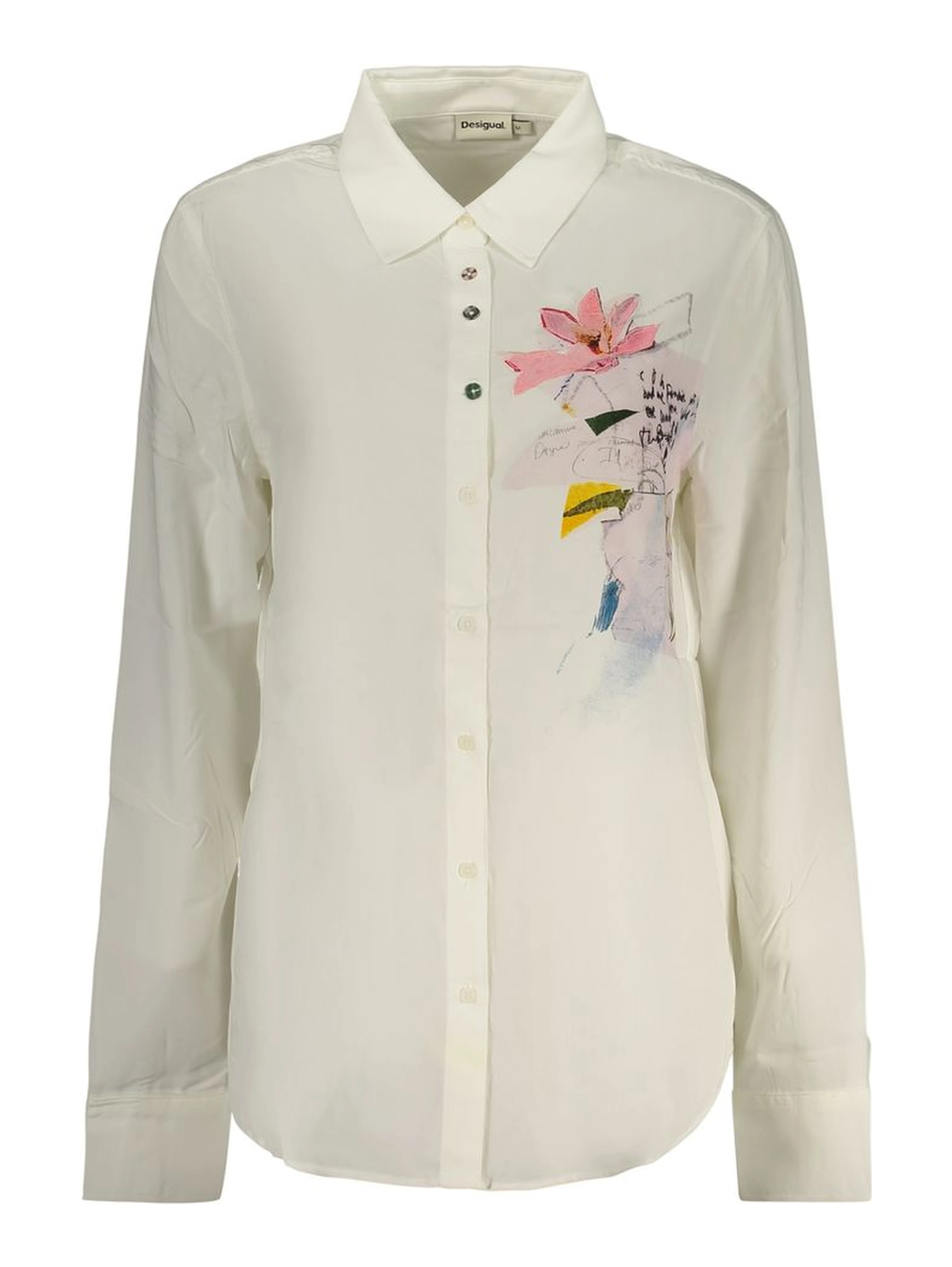 Bianco Viscose Women's Shirt