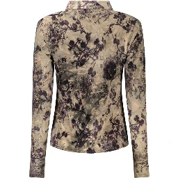 Brown Polyester Women's Shirt