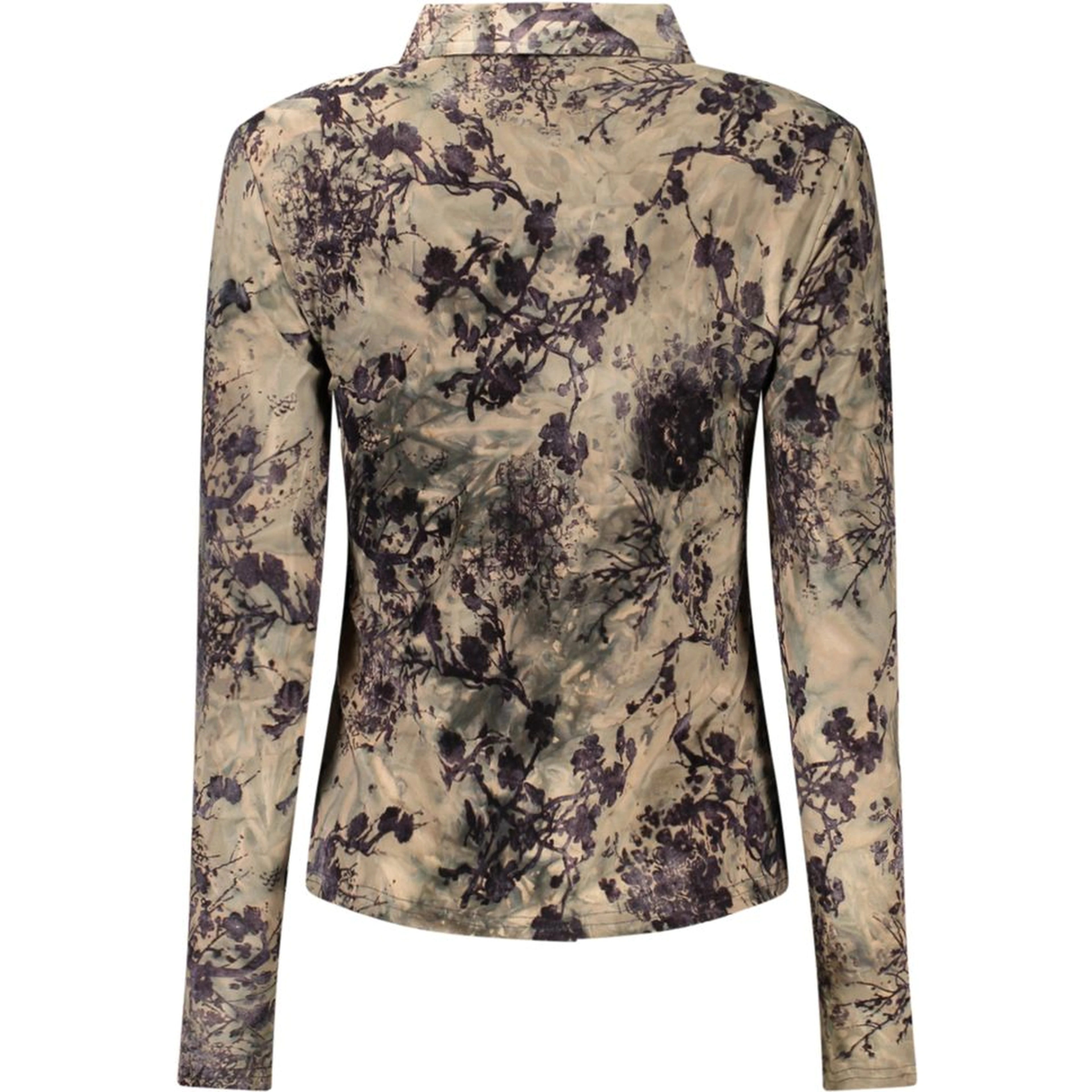 Brown Polyester Women's Shirt