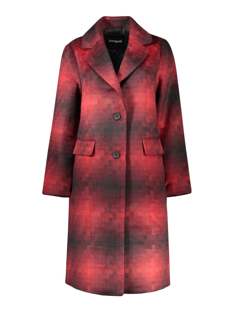 Red Polyester Womens Jacket