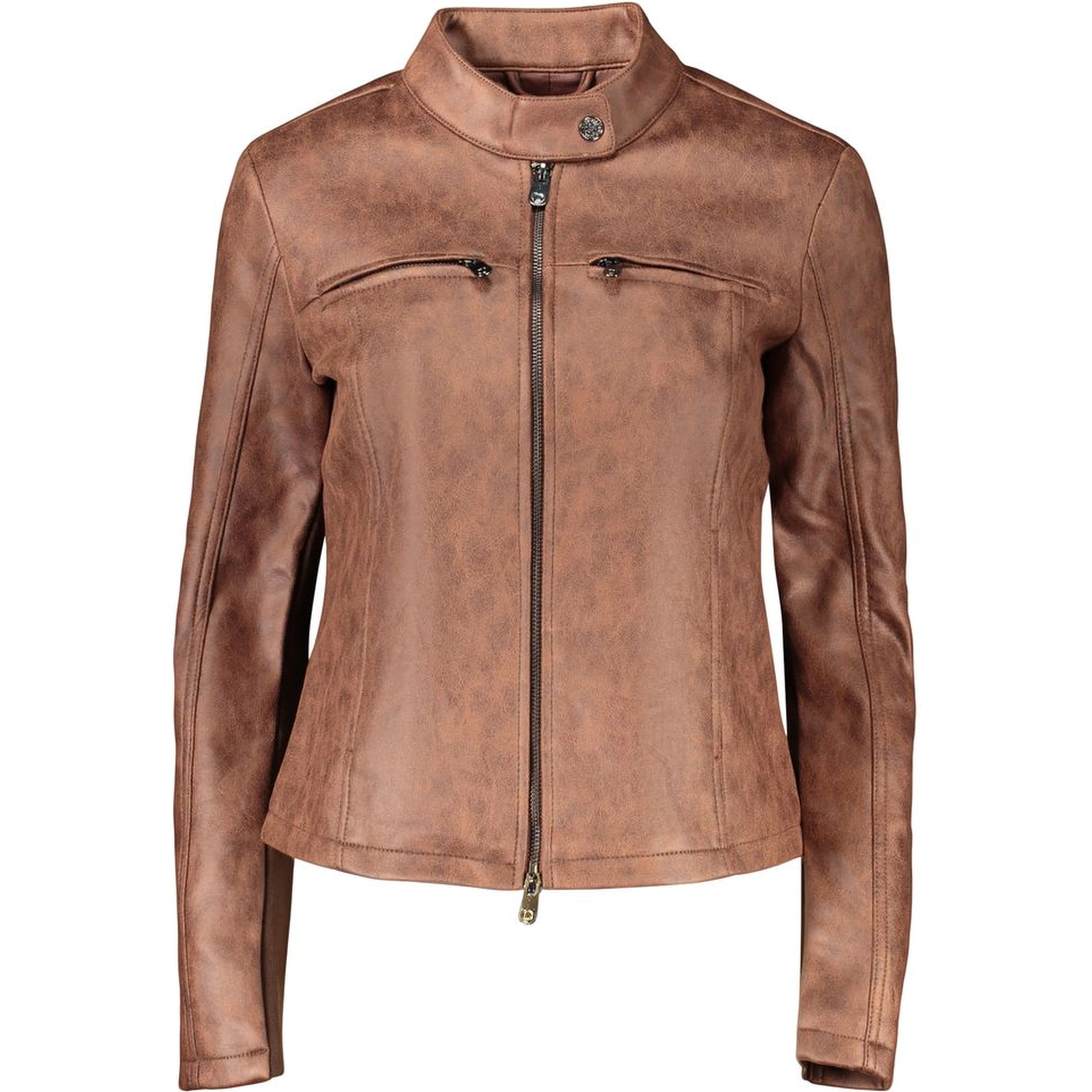 Brown Polyester Womens Jacket