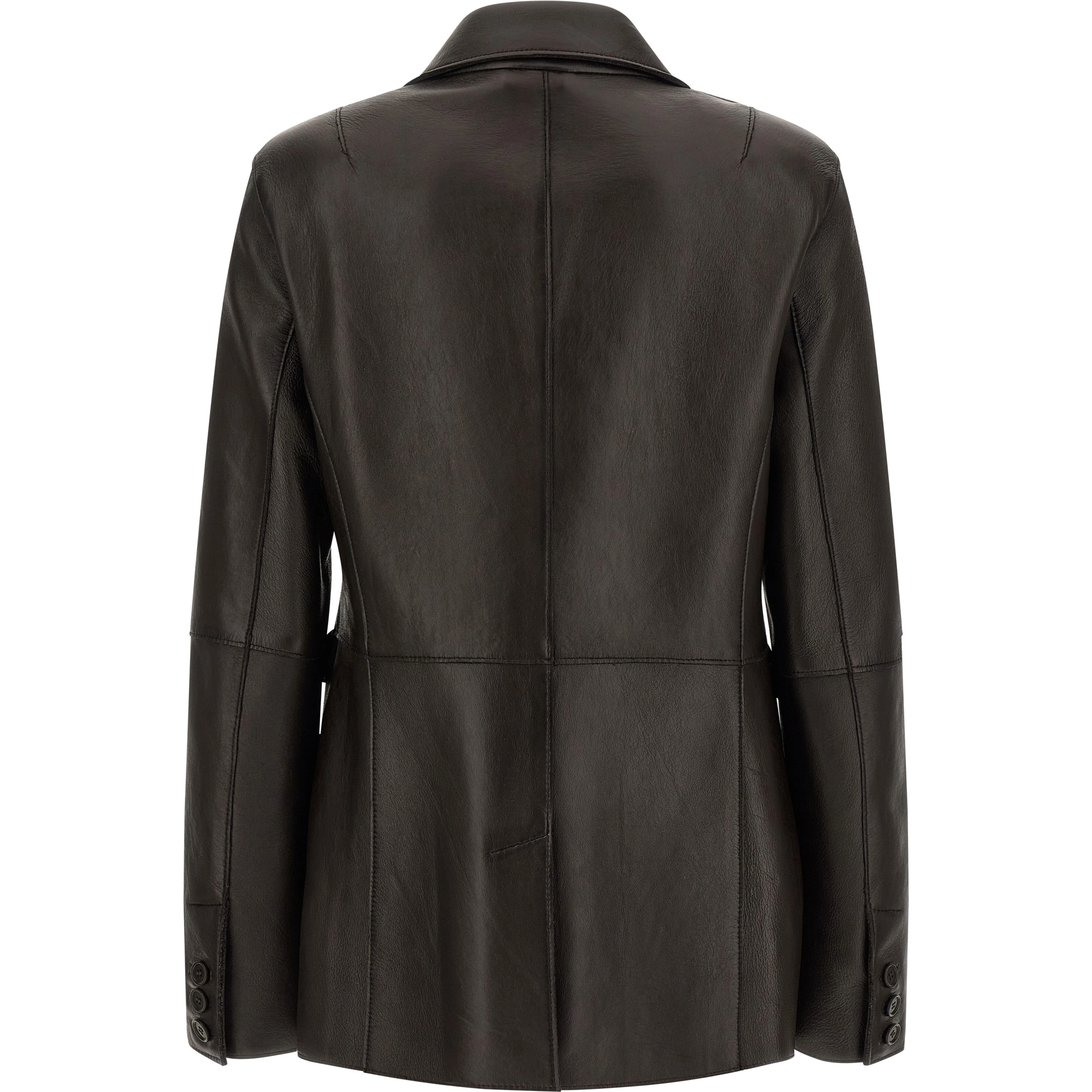 Black Lamb Leather Blazer
