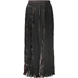 Black Polyester Women's Skirt