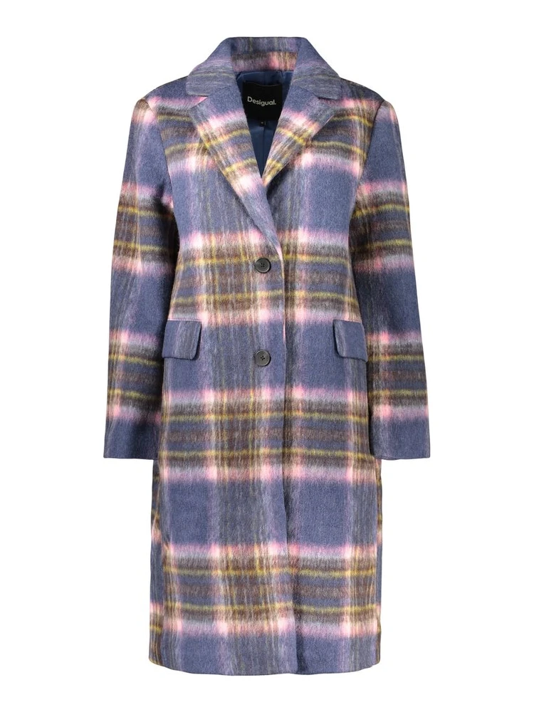 Blue Polyester Women's Jacket