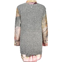 Gray Polyester Womens Shirt