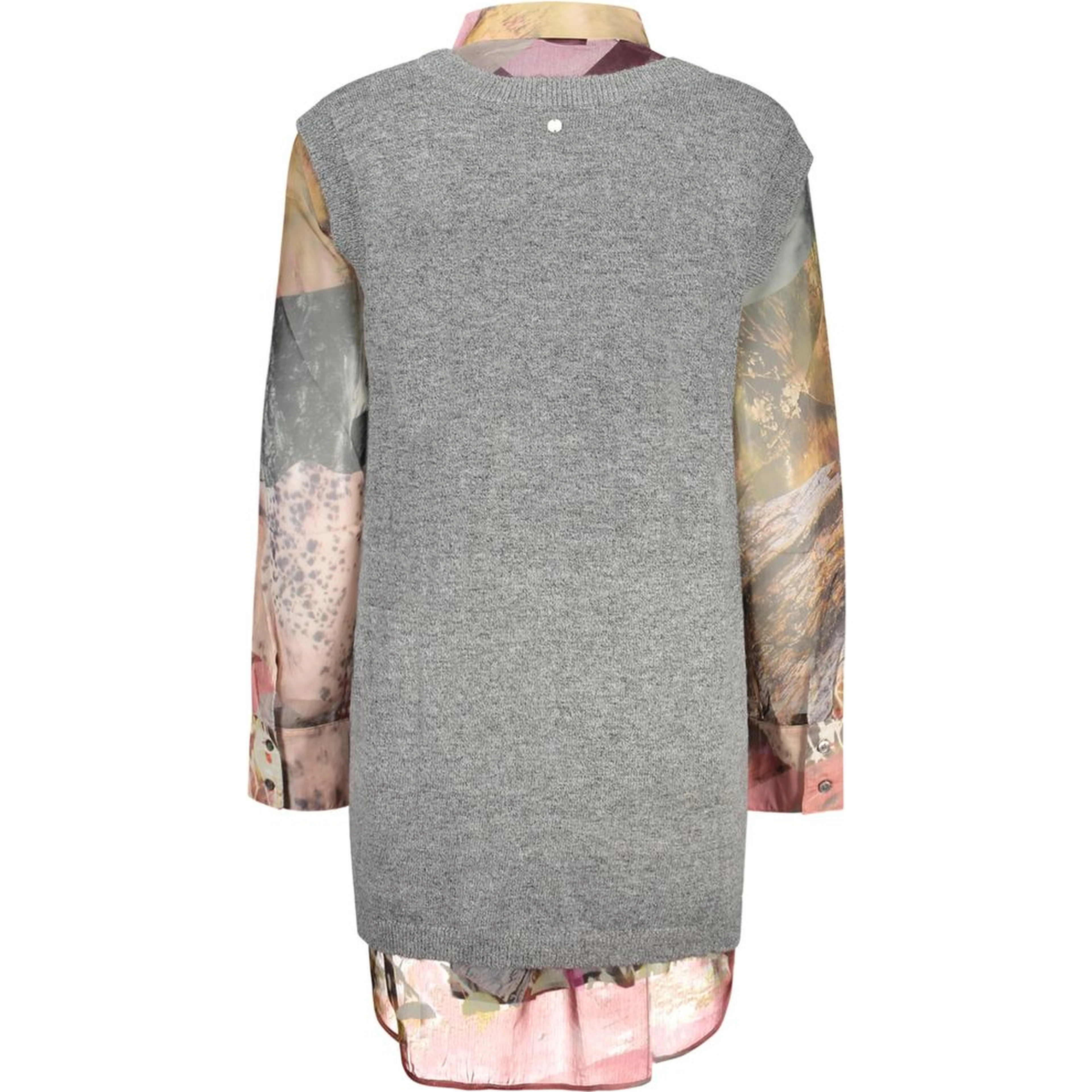 Gray Polyester Womens Shirt