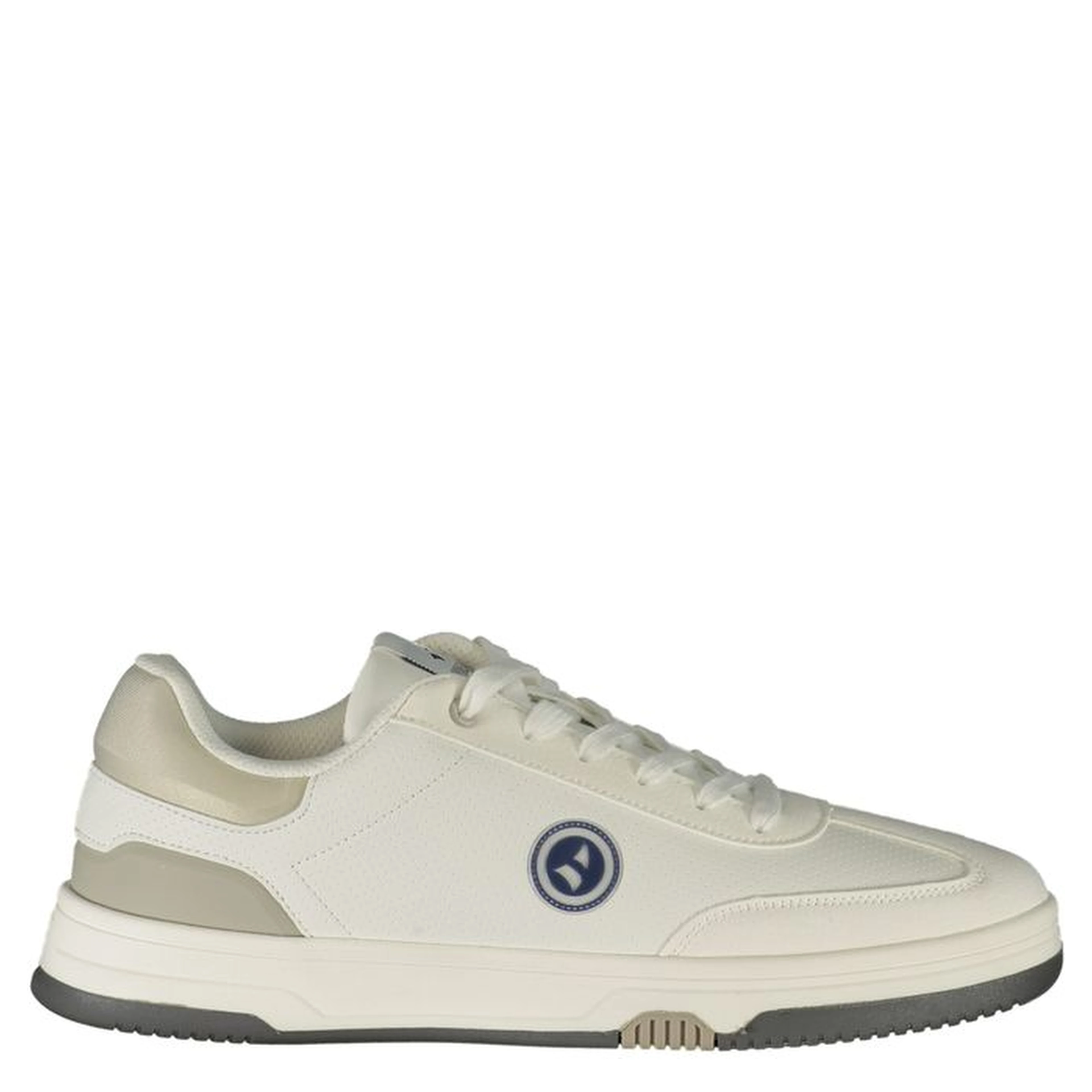 White Polyester Men's Sneaker