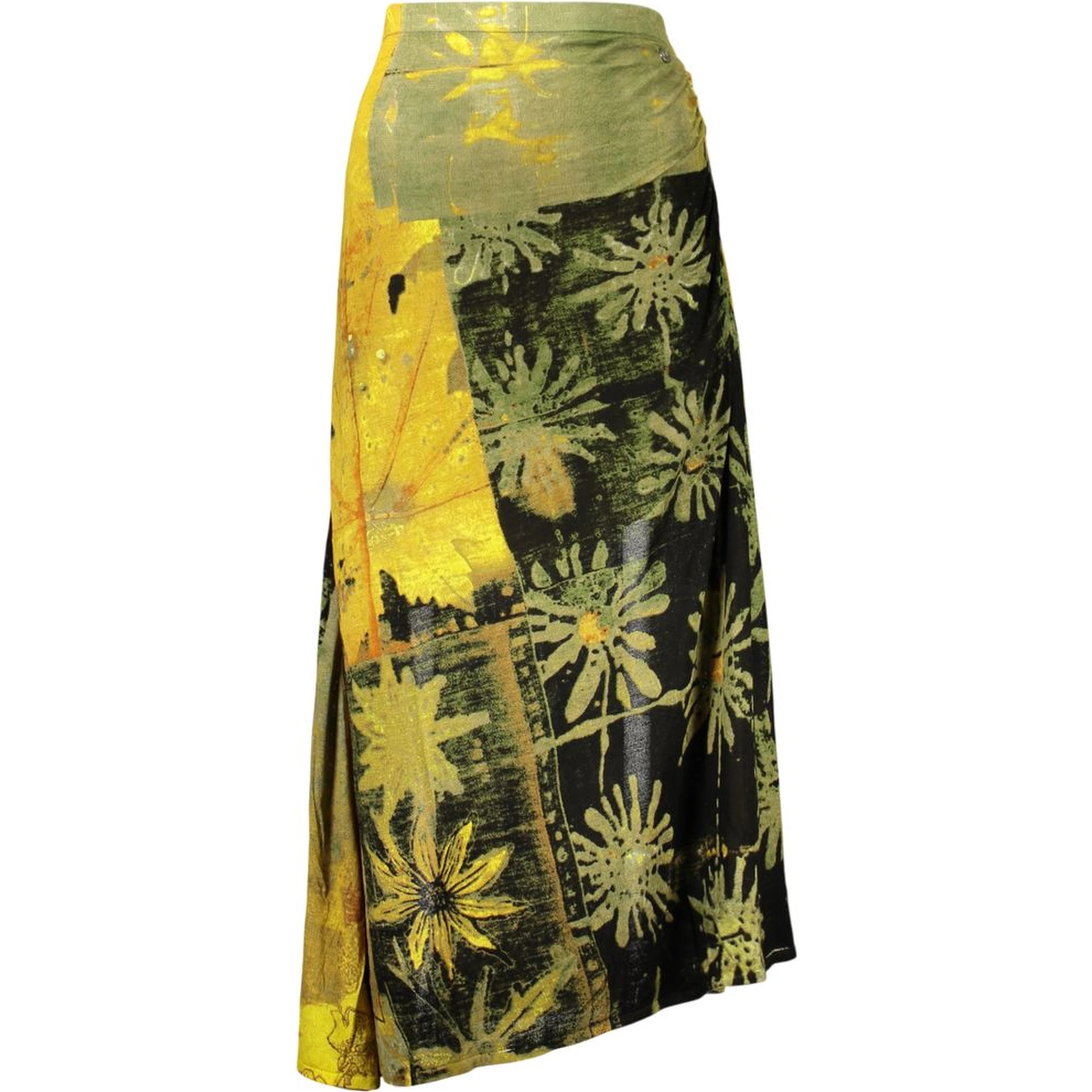 Green Viscose Women's Skirt