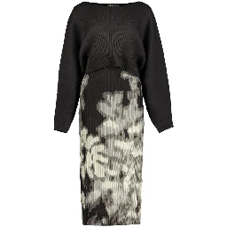 Black Viscose Womens Dress