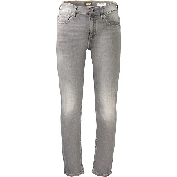 Grey Cotton Men's Jeans