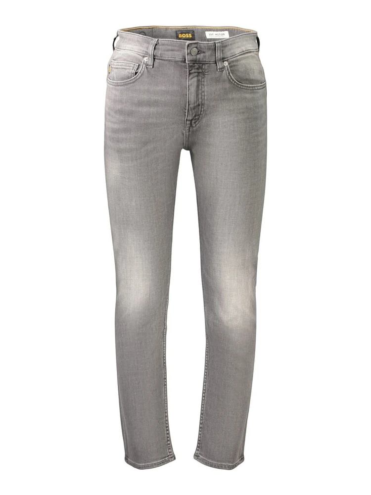 Grey Cotton Men's Jeans