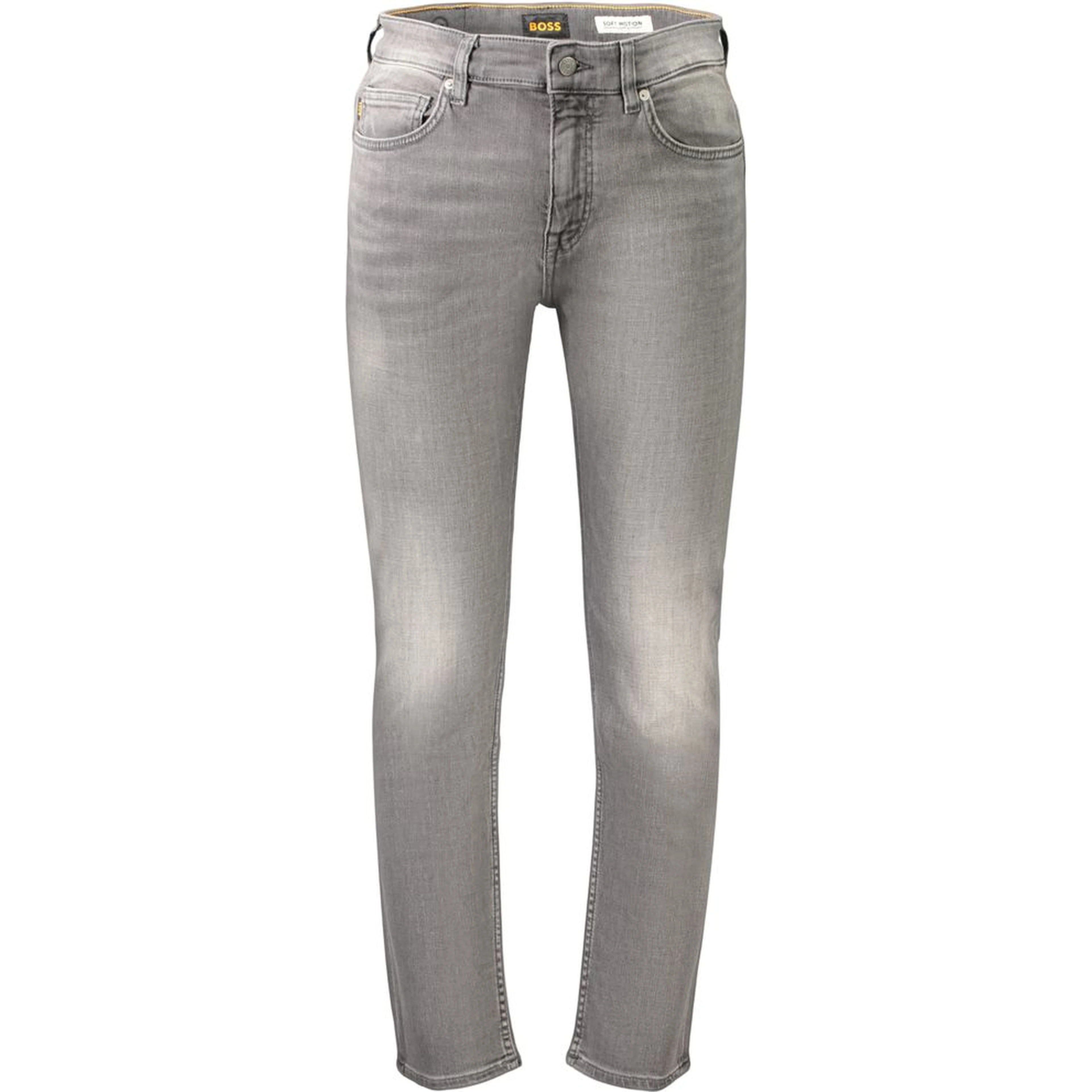 Grey Cotton Men's Jeans